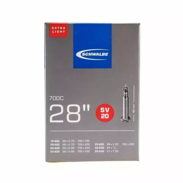 Camera D'Aria SCHWALBE EXTRALIGHT SV20 700x18/25c Valvola 40 Mm 10426343 3 Camera D'Aria SCHWALBE EXTRALIGHT SV20 700x18/25c Valvola 40 Mm 10426343