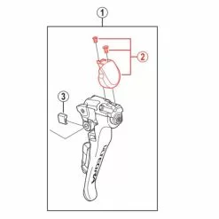 Calotta Frontale Sinistra Con Vite Per Leva SHIMANO ULTEGRA ST-6800 #Y00F98020