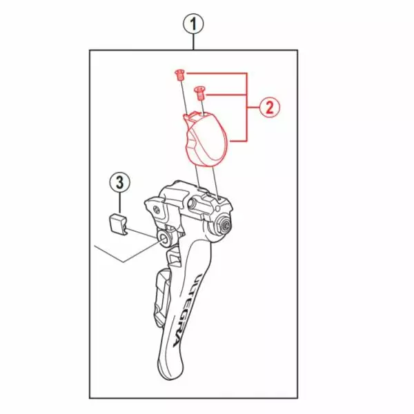 Calotta Frontale Sinistra Con Vite Per Leva SHIMANO ULTEGRA ST-6800 #Y00F98020 3 Calotta Frontale Sinistra Con Vite Per Leva SHIMANO ULTEGRA ST-6800 #Y00F98020