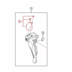 Calotta Frontale Destra Con Vite Per Leva SHIMANO ULTEGRA ST-6800 #Y00E98020