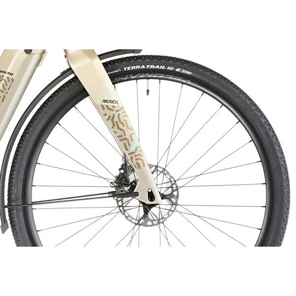 Bicicletta Da Gravel Elettrica BIANCHI E-ARCADEX TOURER Shimano GRX 600 40 Denti Beige 2023 7 Bicicletta Da Gravel Elettrica BIANCHI E-ARCADEX TOURER Shimano GRX 600 40 Denti Beige 2023 - immagine 5