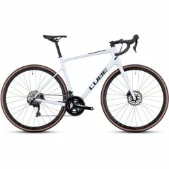 Bicicletta Da Corsa CUBE ATTAIN GTC RACE DISC Shimano105 R7000 34/50 Bianco 2023