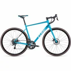 Bicicletta Da Corsa CUBE ATTAIN RACE DISC Shimano Tiagra 34/50 Blu 2022