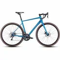 Bicicletta Da Corsa CUBE ATTAIN RACE DISC Shimano Tiagra 34/50 Blu 2023