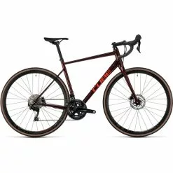 Bicicletta Da Corsa CUBE ATTAIN SLX DISC Shimano 105 34/50 Rosso 2023