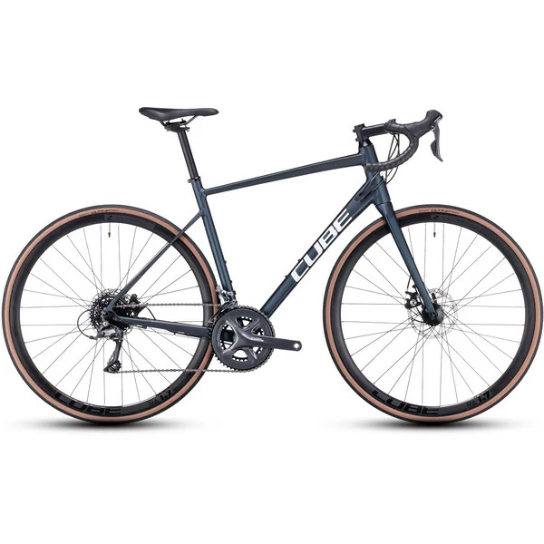 Bicicletta Da Corsa CUBE ATTAIN DISC Shimano Claris 34/50 Blu 2023 3 Bicicletta Da Corsa CUBE ATTAIN DISC Shimano Claris 34/50 Blu 2023